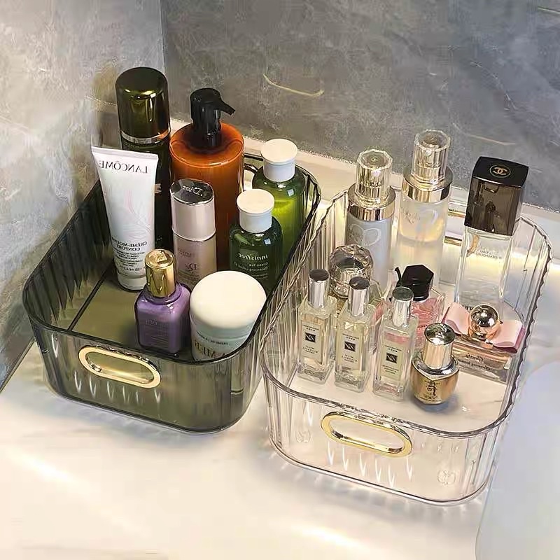 Khay đựng đồ đa năng kệ đựng mỹ phẩm decor mix màu chất liệu nhựa pha lê siêu bền sang trọng