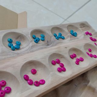 Ô Ăn Quan Gỗ Cao Cấp 2 in 1 - tích hợp khắc cờ Caro