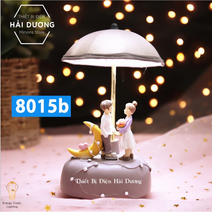 Món quà giáng sinh ý nghĩa - Mô hình dễ thương có đèn phát nhạc trang trí bàn học văn phòng decor vintage