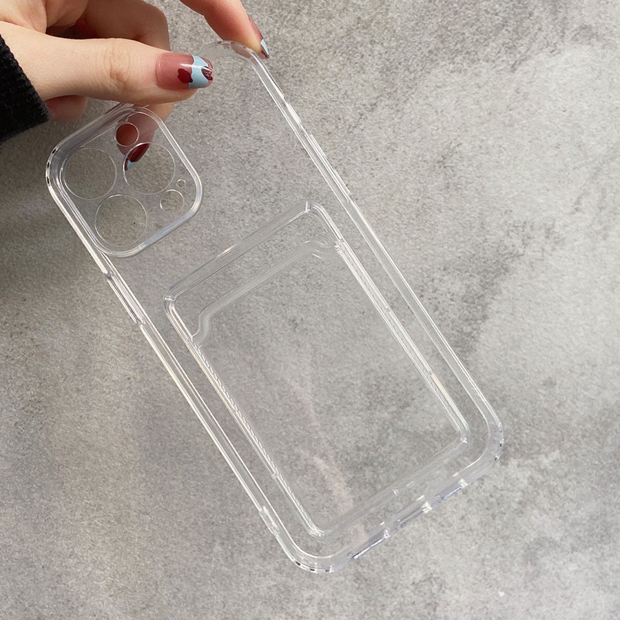 Ốp Điện Thoại Mềm Trong Suốt Có Ngăn Đựng Thẻ Cho Huawei Y7A Y7P Y7 Y9 Prime 2019 Y9S P40 Pro