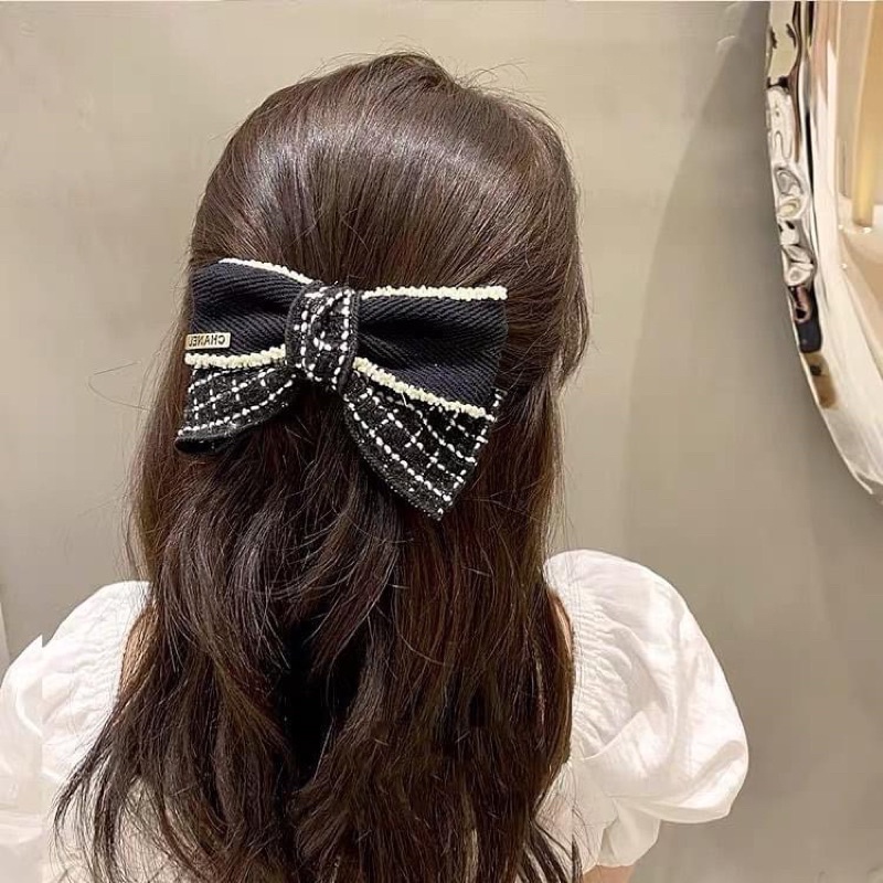 Kẹp tóc nơ phối tiểu thư