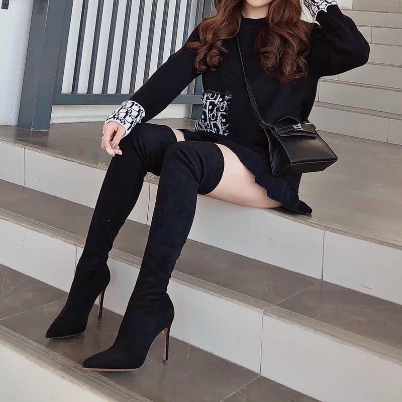 Boot đùi da lộn dáng mới Form siêu ôm chân