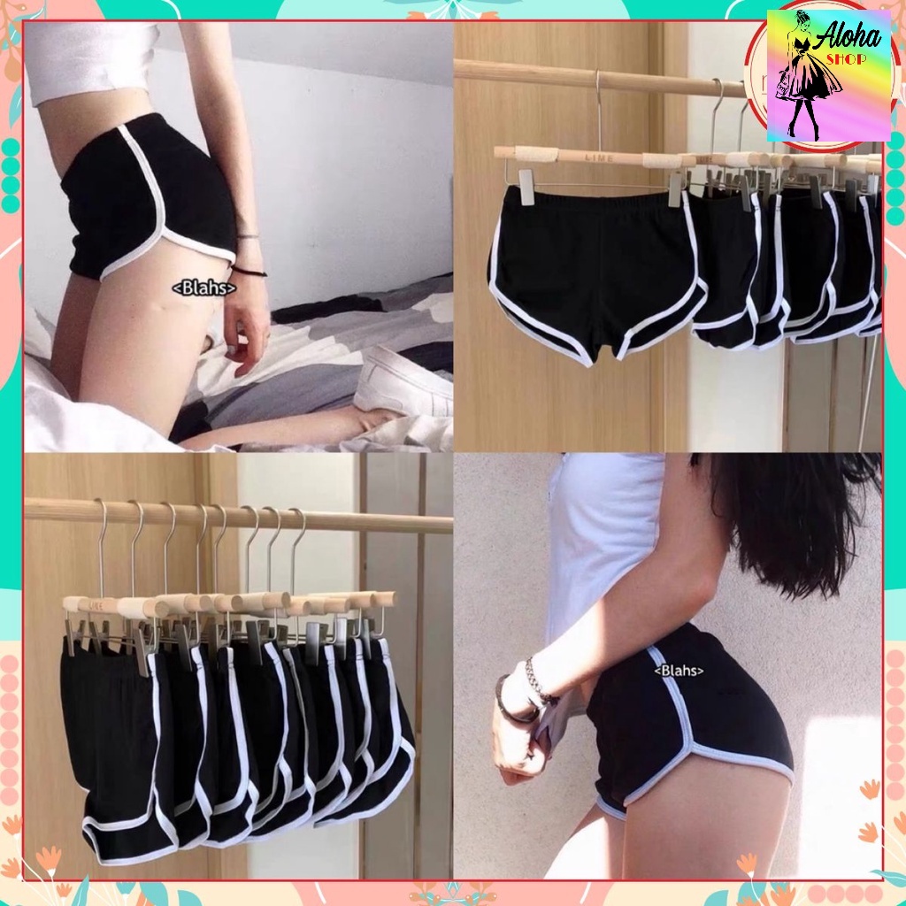 [ RẺ VÔ ĐỊCH] Quần đùi viền đen thiết kế 3 sọc viền thể thao bên hông co giãn thoải mái thich hợp mặc nhà, tập gym.