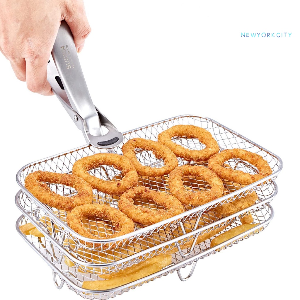 Set 3 Giá Đỡ Nồi Chiên Bằng Thép Không Gỉ Cách Nhiệt Tiện Dụng Cho Nhà Bếp