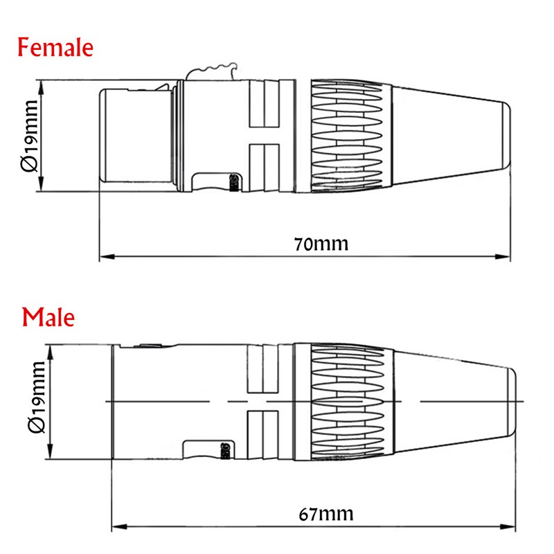 Jack Cắm Micro Xlr 3 Pin