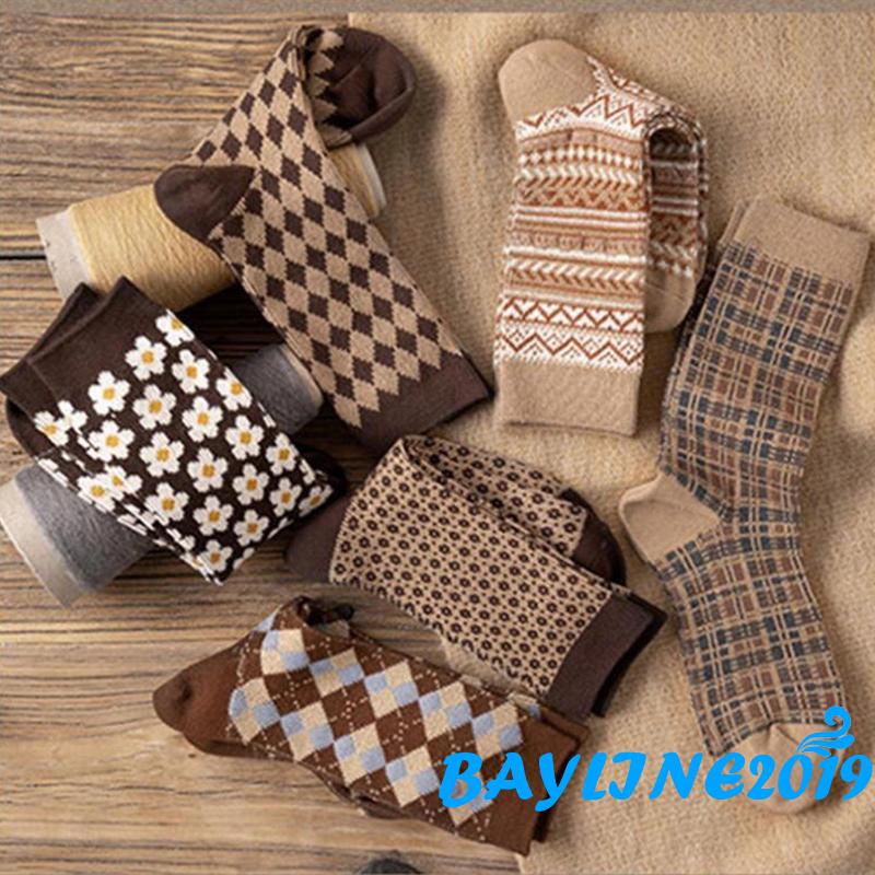 Vớ nữ dệt kim cổ cao in hình hoạt hình dễ thương