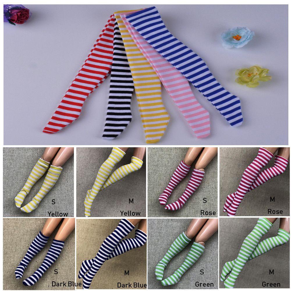 WONDER 1 Đôi Tất Sọc Chất Lượng Cao Cho Búp Bê