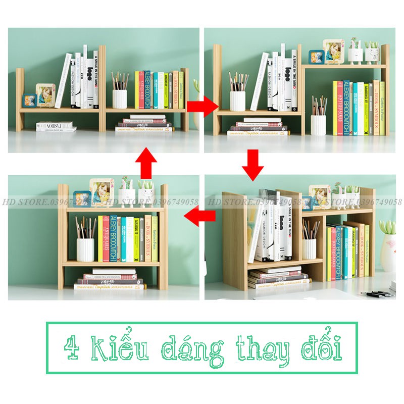 COMBO KỆ ĐA NĂNG - KỆ MÁY TÍNH 2 TẦNG ĐỂ BÀN  DECOR - LẮP GHÉP