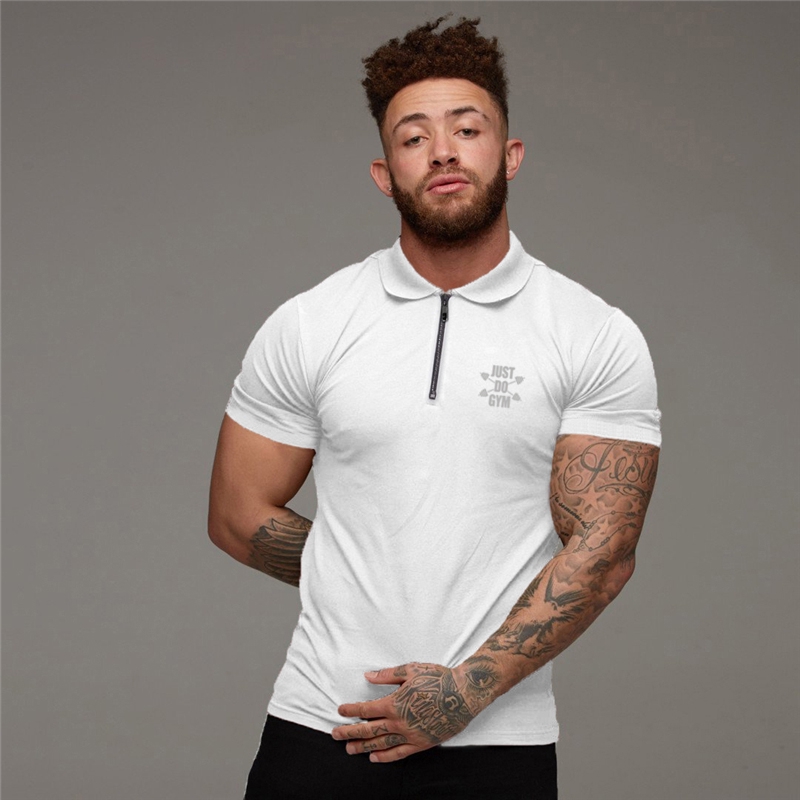 Brand New Mens Short Sleeve Polo Shirts Cotton Mens Casual Sport Polo Shirts Men Fitness Fashion Polo Shirt Men Bodybuilding