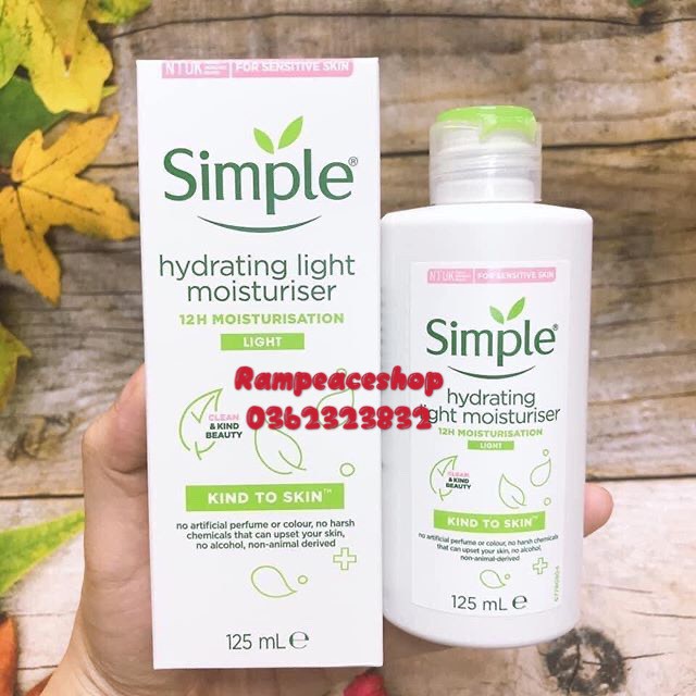 (MẪU MỚI) Kem Dưỡng Da Simple Kind To Skin Hydrating Light Moisturiser