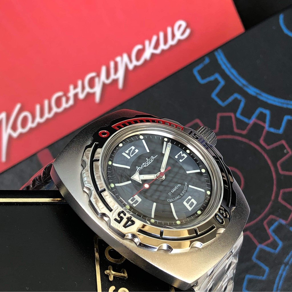 Đồng hồ Nga Vostok Amphibia  090510. Đồng hồ nam Vostok máy cơ tự động Automatic, size mặt 42, chống nước tốt 20 ATM