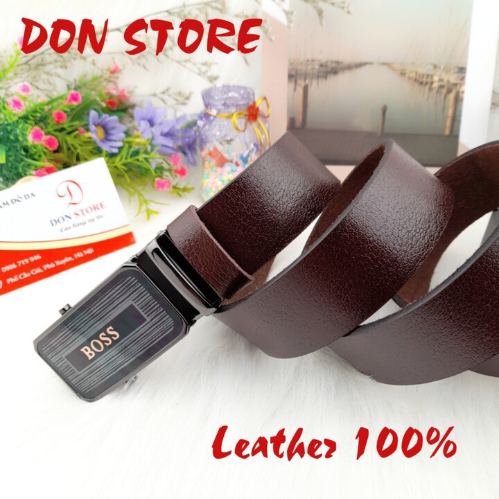 [HOT] Thắt Lưng Nam Da Bò Thật Mẫu Mới 2021 Kiểu Khóa Lăn Chất Liệu Hợp Kim Thép Chống Gỉ (BH 1 NĂM)