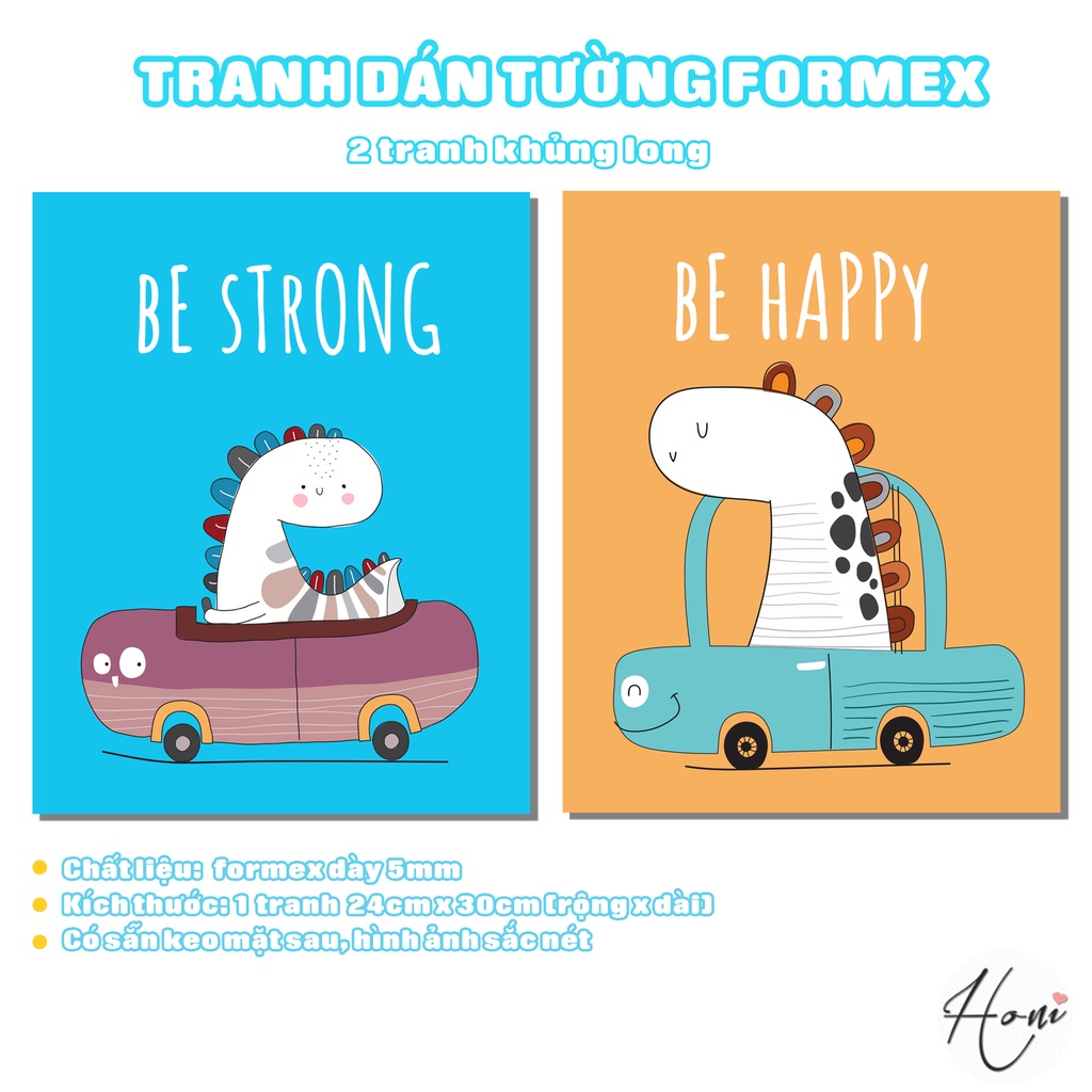 Tranh Dán Tường Cho Bé - Decal Formex dày 5mm dán tường cho bé