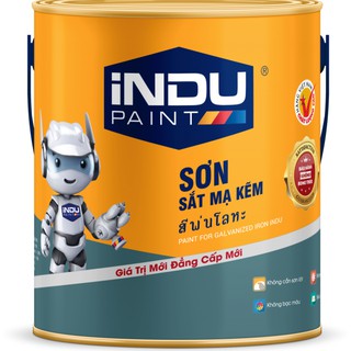 Sơn sắt mạ kẽm iNDU ECO nhũ bạc và nhũ đồng