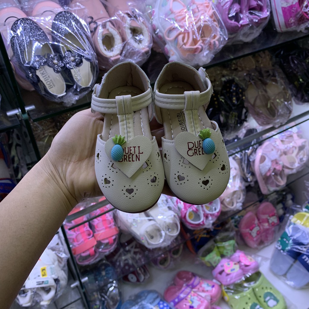 Giày sandal bé gái kiểu búp bê màu trắng tiểu thư xinh xắn cho bé 1 - 5 tuổi phong cách Hàn SG46