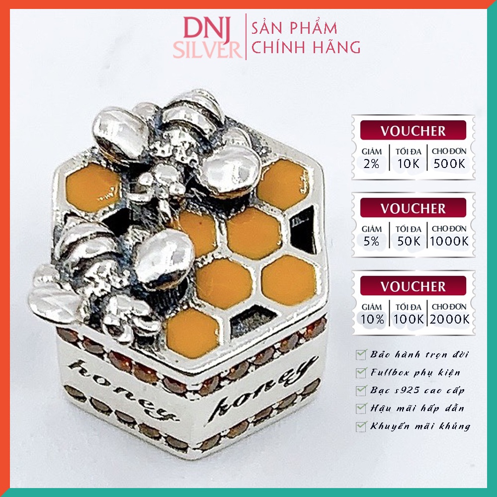 Vòng tay bạc 925 cao cấp - Honey Bee Sweeties, mẫu vòng ong chăm chỉ, sự nghiệp thăng tiến  - Mã sản phẩm DNB044