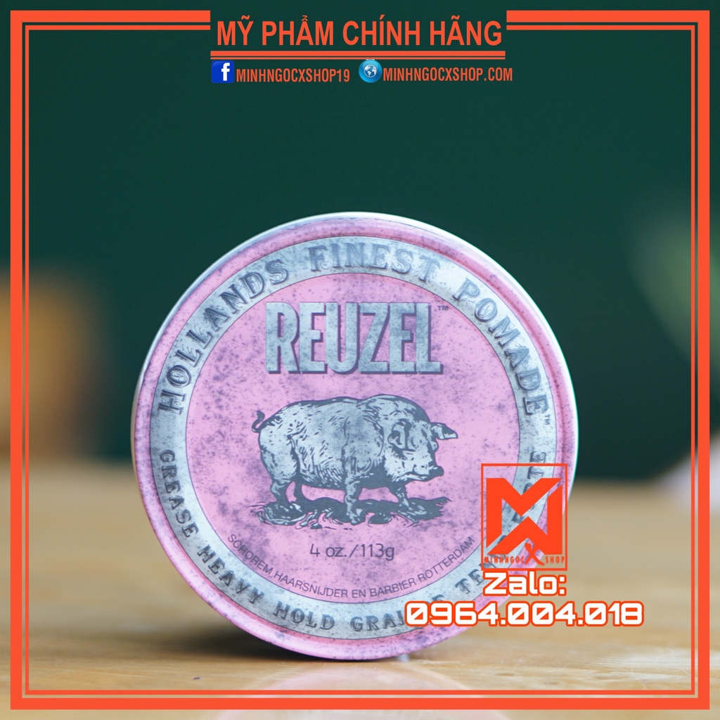 Sao vuốt tóc REUZEL PINK HEAVY GREASE 35 - 113 - 340g chính hãng