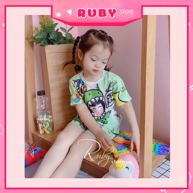 Set bộ hoạt hình NHIỀU MẪU ❤ Đồ mặc nhà mẹ và bé gái Size Đại (5KG - 57KG) ❤ DBRBD