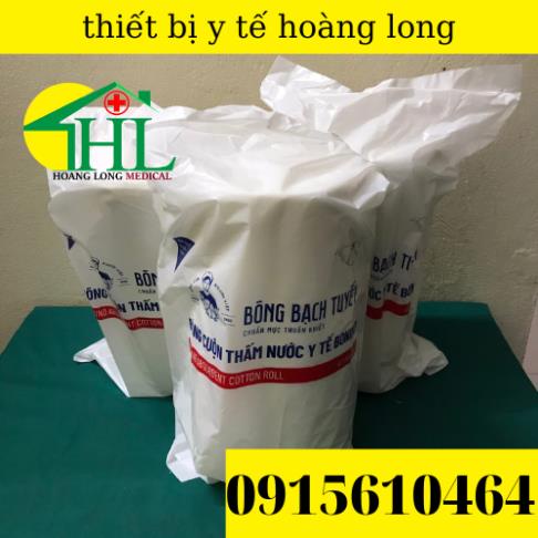[Loại 1] Bông Y Tế Thấm Nước Cuận 01kg, Bông Bạch Tuyết ABSORBENT COTTON ROLL Màng Bông Mềm Mịn, Dai, Không Xơ Bông