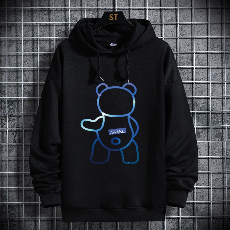 Áo hoodie tay dài in hình gấu trúc hoạt hình Nhật Bản 5 màu 【M-5XL】