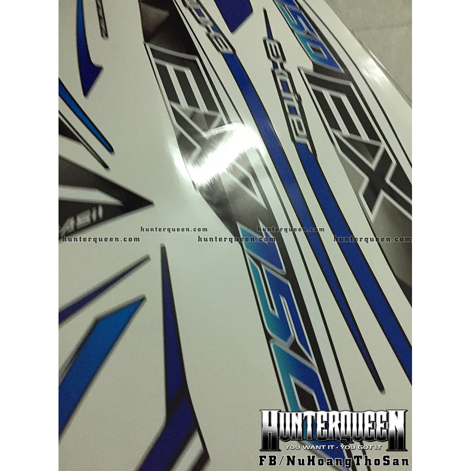 Tem Exciter 150. Tem rời chữ EX, xanh đậm nhạt. Dán xe đen. Xe màu khác vui lòng inbox