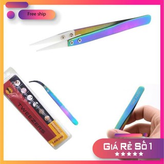 ⚡️ Giá TỐT ⚡️ Nhíp Sứ Cao Cấp Ceramic Tweezer Phiên Bản Gốm Rainbow _ Tạo hình coil _ Sứ chịu nhiệt