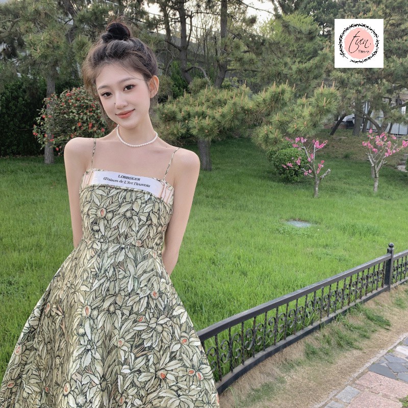 Đầm 2 dây dự tiệc,đầm công chúa sang chảnh,váy dạ hội