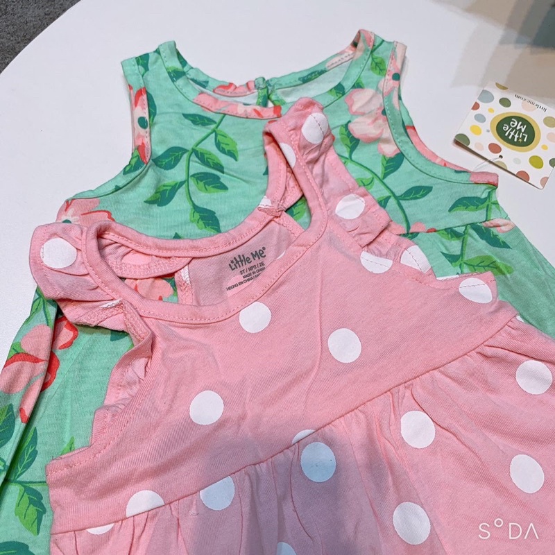 Set 2 váy kèm quần Little me xuất dư xịn size 9M-4Y