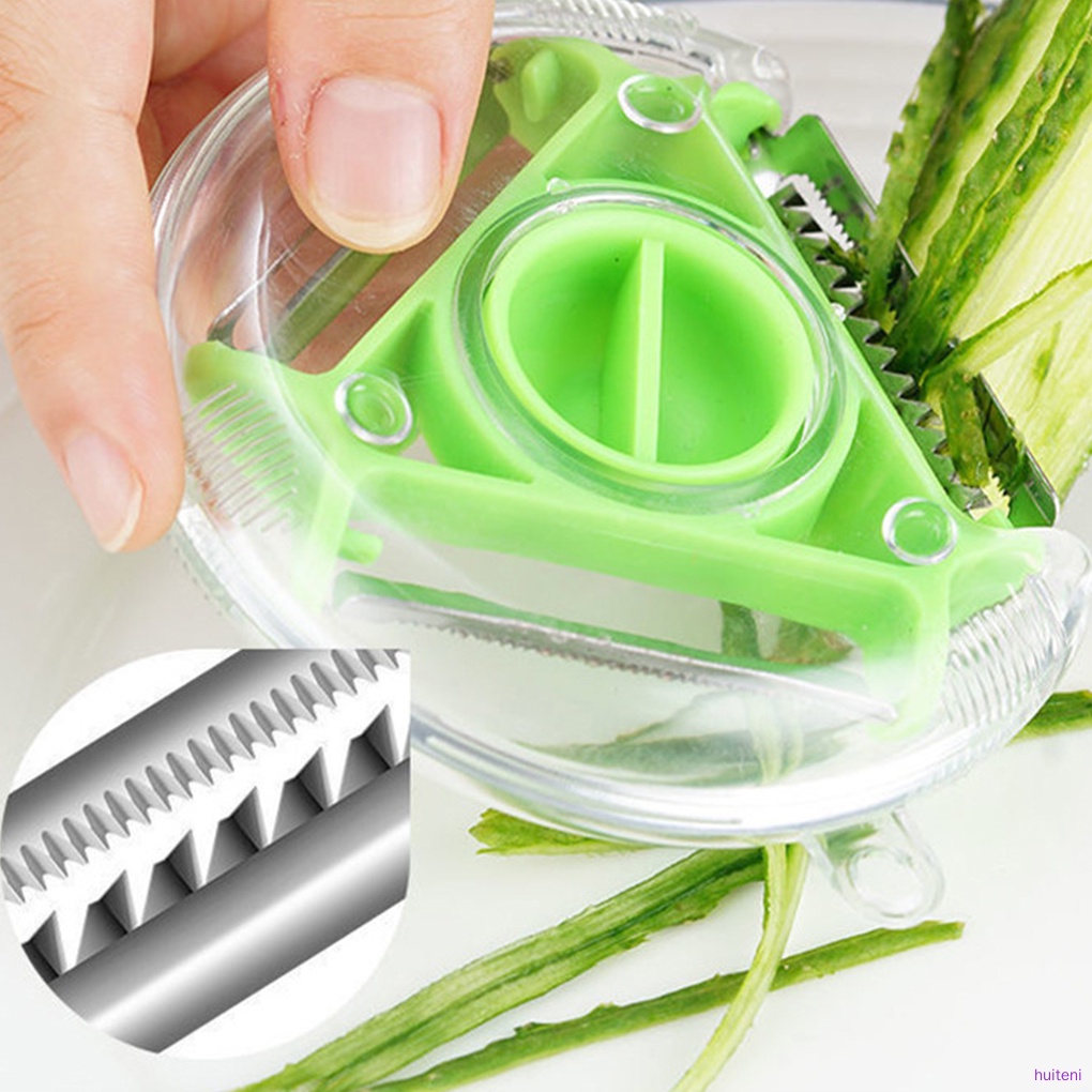 Dụng Cụ Gọt Vỏ Rau Củ Quả 3 Trong 1 Bằng Thép Không Gỉ