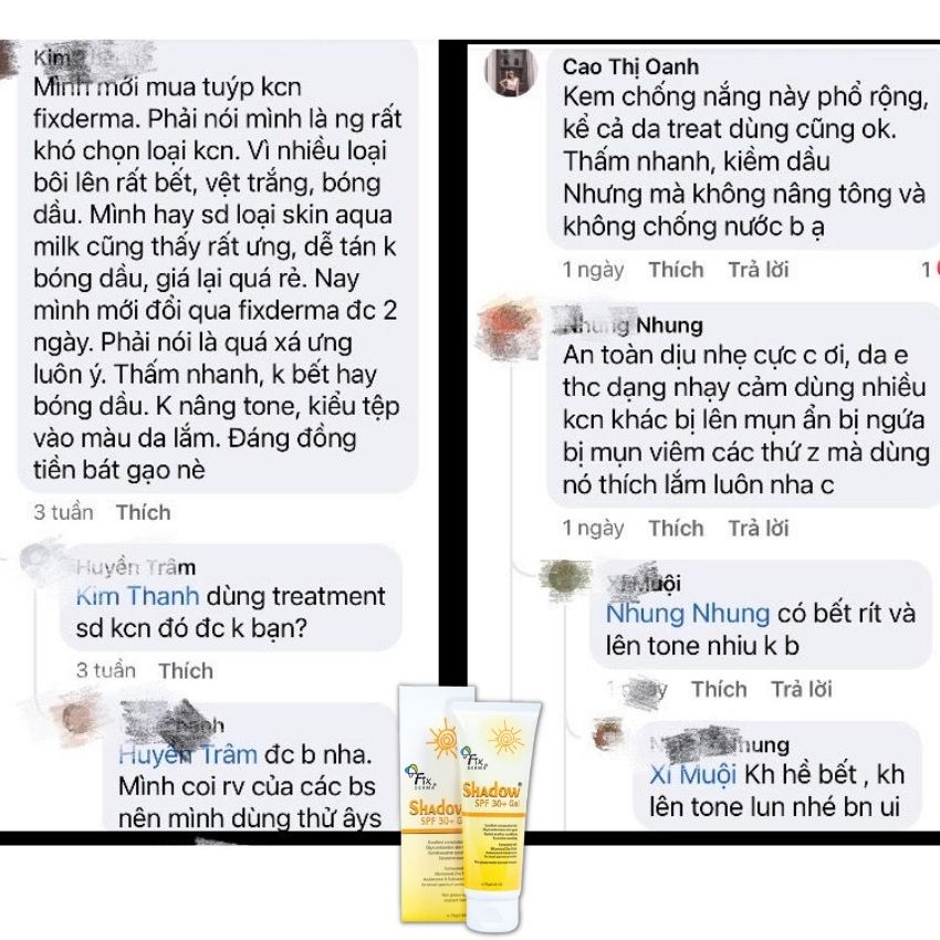 Kem chống nắng trắng da fixderma dưỡng ẩm kiềm dầu nâng tone lâu trôi cho da mặt 75gr inuka_store.