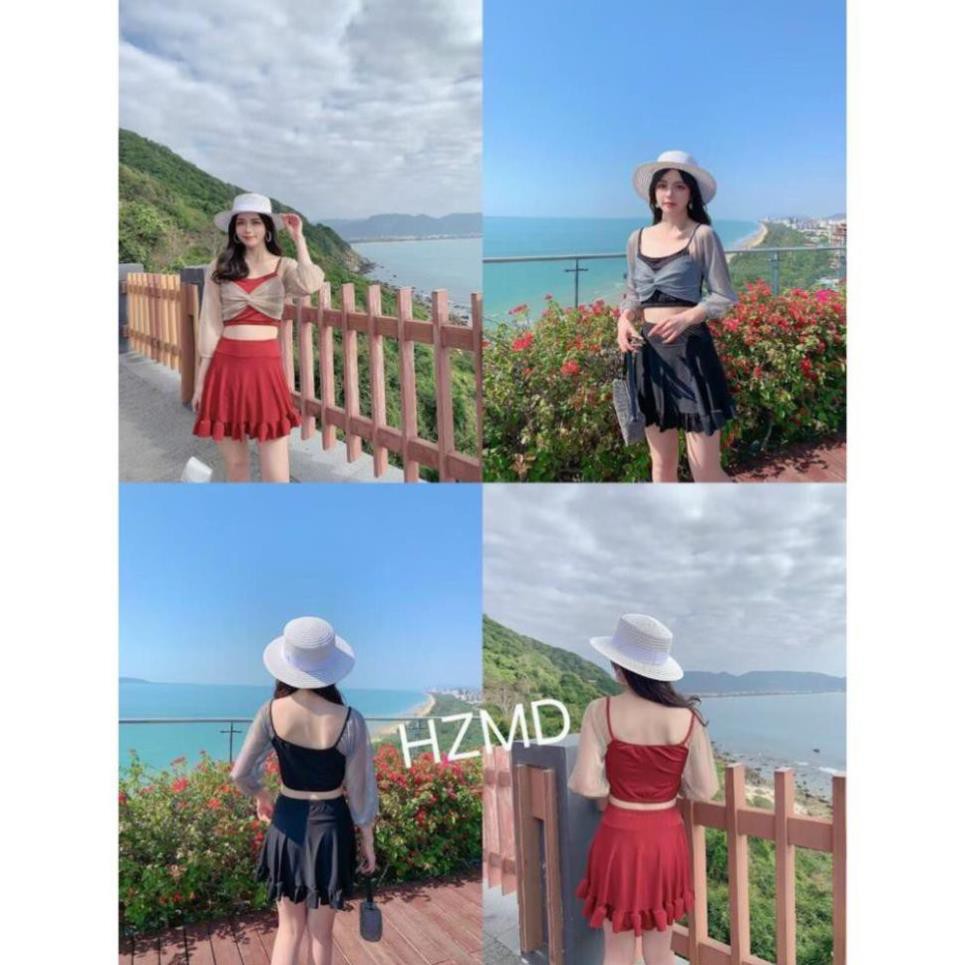 Set 3 Món Bikini Đi Biển giá rẻ nhất thị trường [ Áo Khoác + Bra + váy ] siêu dễ thương | BigBuy360 - bigbuy360.vn