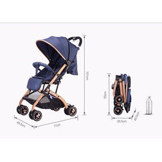 ( TẶNG KÈM MÀN CHỐNG MUỖI) Xe đẩy cao cấp gấp gọn siêu nhẹ gấp gọn hình vali kéo