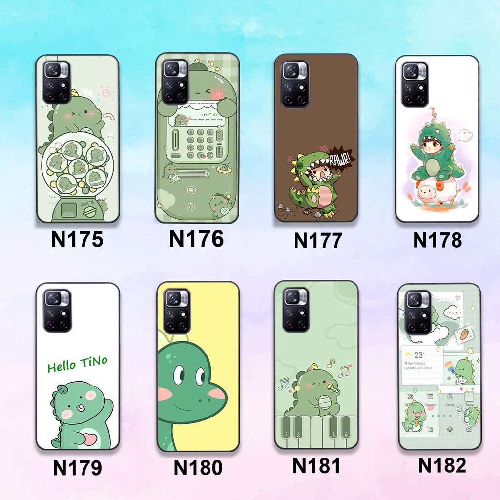 Ốp Xiaomi Redmi Note 11 / Note 11S / Redmi Note 11 Pro 5G khủng long cute