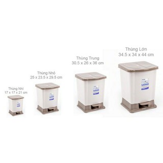 thùng rác đạp Duy Tân