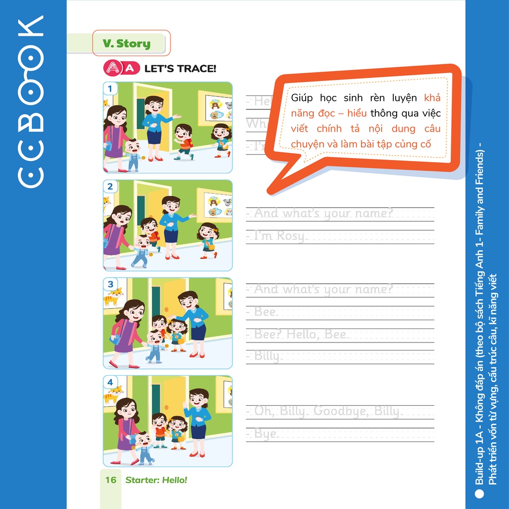 Sách tiếng Anh lớp 1 - Build-up 1A (theo bộ Family and Friends) - Phát triển vốn từ vựng, kĩ năng viết - Không đáp án