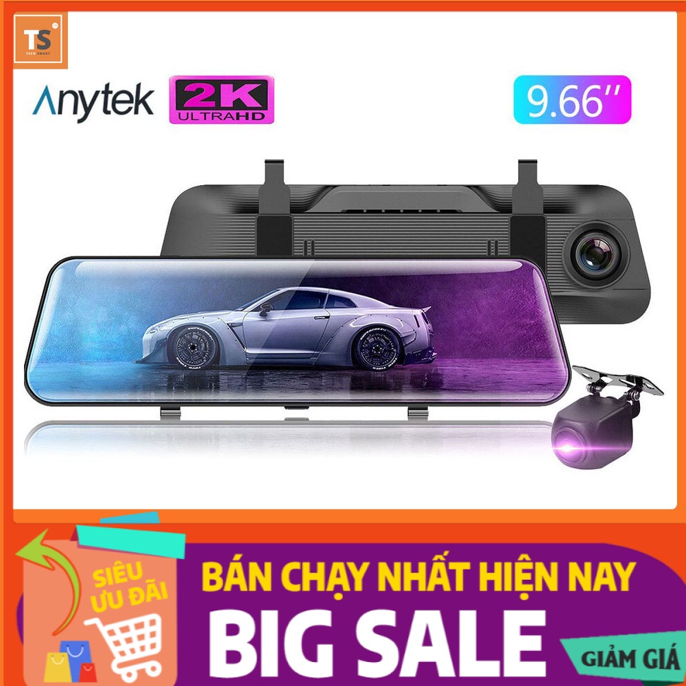 Camera Hành Trình Gương Anytek A26 Quay 2K UHD Màn Hình Cảm Ứng 10 Inch | BigBuy360 - bigbuy360.vn