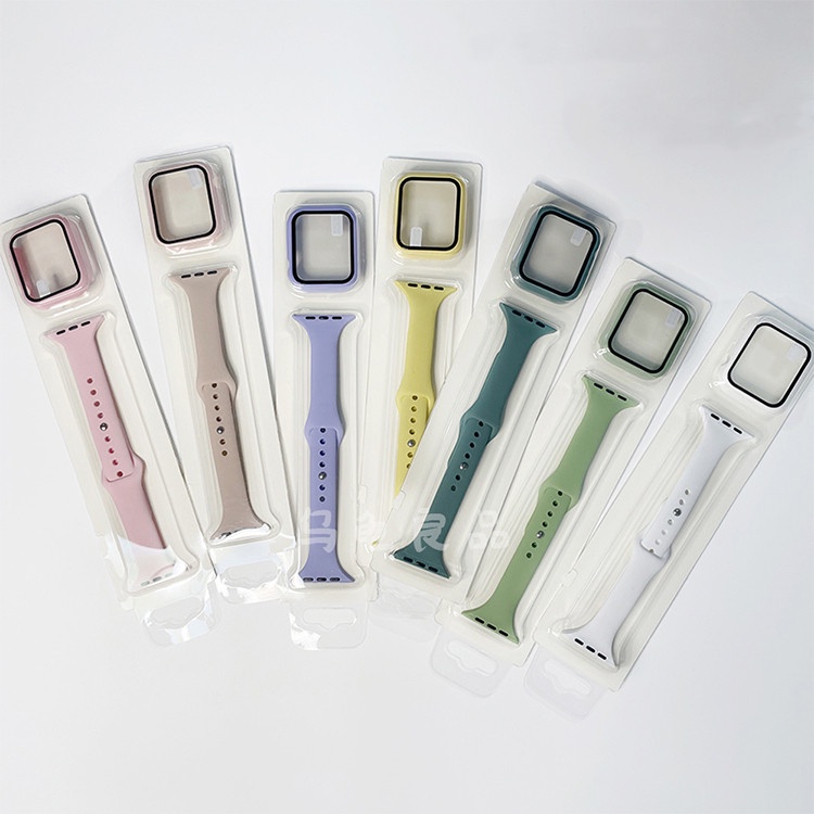 Bộ dây đeo silicon 2 trong 1 thích hợp cho iwatch 40 44 38 42mm iwatch series 6 se 5 4 3 2