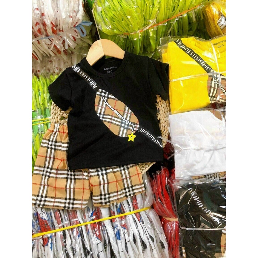 Quần Áo Bé Trai Bộ Cộc Tay In Túi Đeo Chéo Cho Bé Trai Chất Cotton Cực Xịn - SUMO KIDS