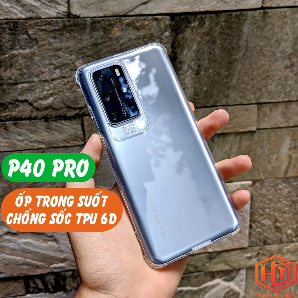 Ốp Lưng Huawei P40 Pro chống Sốc TPU Trong Suốt 6D