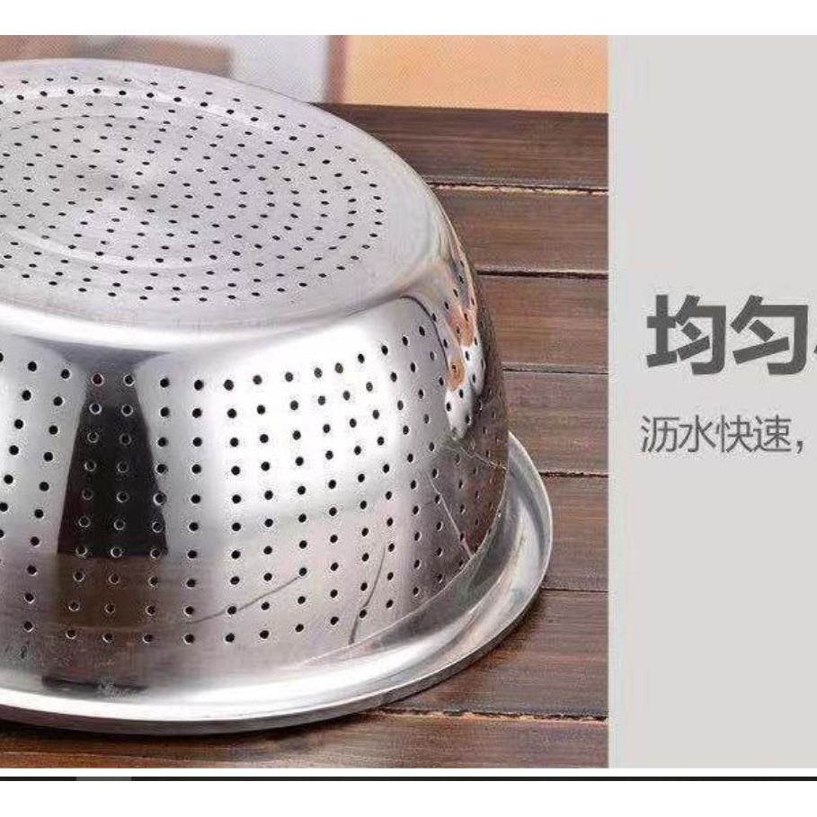 Set rổ và bát inox304 siêu bền đẹp [ 5 món ]