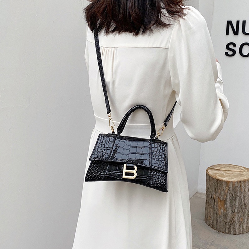 Túi xách IELGY họa tiết da cá sấu đơn màu phong cách Hàn Quốc dành cho nữ