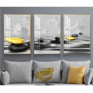 Tranh treo tường decor trang trí phòng khách chất liệu Canvas đẹp sang trọng khung nhôm hoặc composite