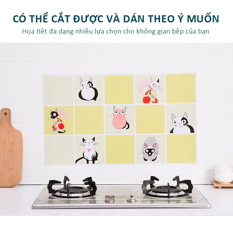 Giấy dán tường chịu nhiệt độ cao và chống dính dầu trang trí nhà bếp