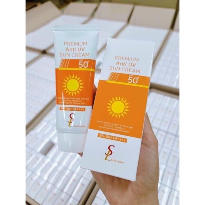 Kem chống nắng Smile Leader Sun Cream 60ml vật lý lai hoá học cho da dầu nhạy cảm Hàn Quốc