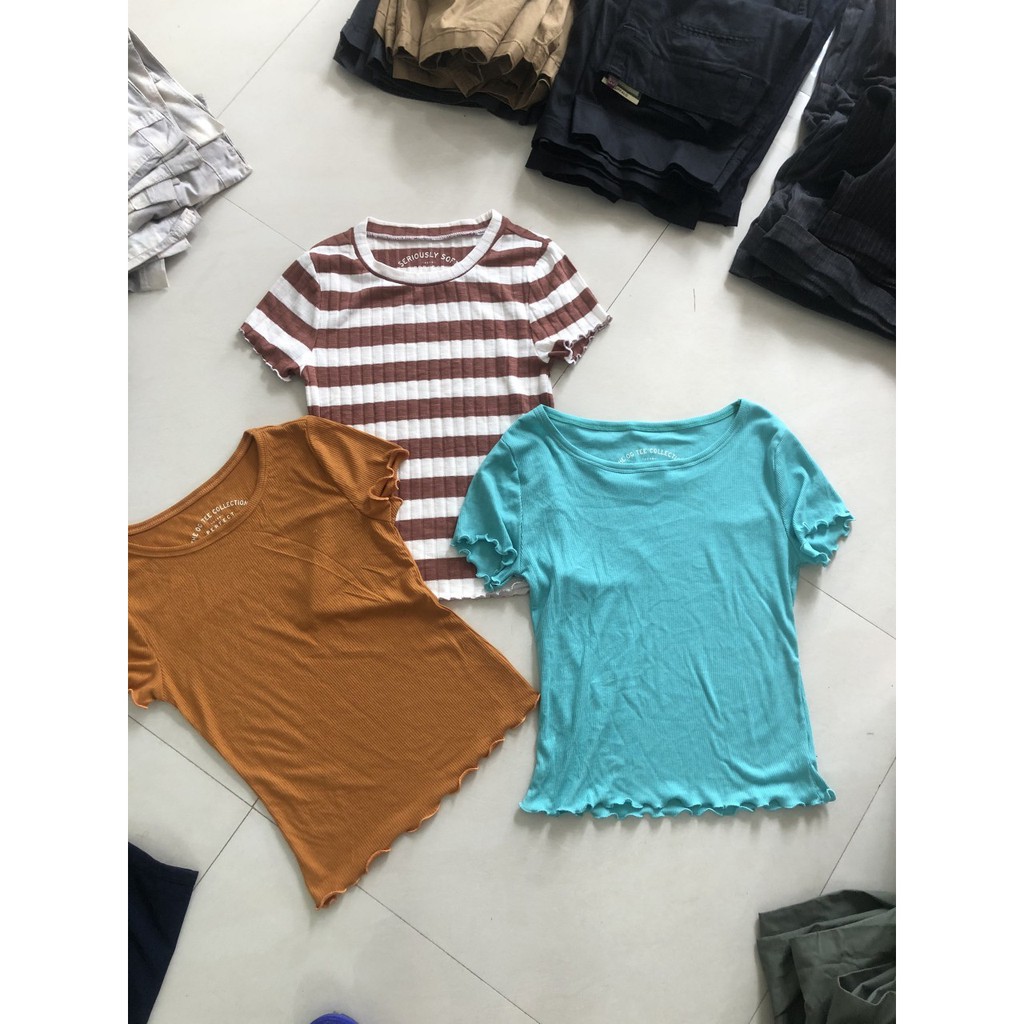 Áo thun nữ xuất dư xịn A-ERO chất phông cotton lạnh mềm mát co giãn tốt lên form đẹp dễ mix VNXK XanhHouse