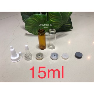 Chai lọ 15ml đóng nút đựng serum mỹ phẩm thuốc