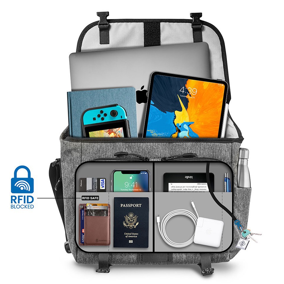 Túi Tomtoc Crossbody Messenger Multi-functio Waterproof cho Ultrabook 13.5 - HÀNG CHÍNH HÃNG