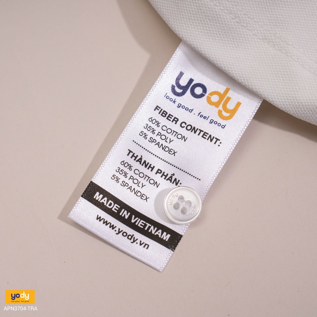 Áo Polo Nữ YODY Pique Mắt Chim Phối Kẻ, Cộc Tay Có Cổ Thoáng Mát Mã SKU: APN3704