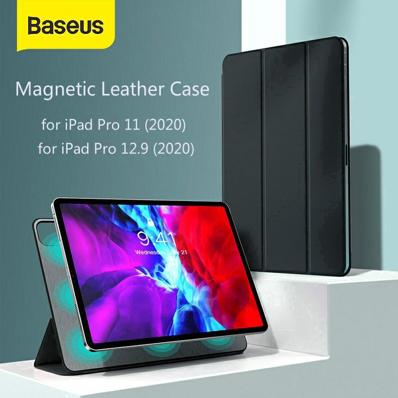 BAO DA IPAD PRO 11 2020 BASEUS SIMPLISM THREE-FOLD NAM CHÂM HÍT LƯNG CHÍNH HÃNG
