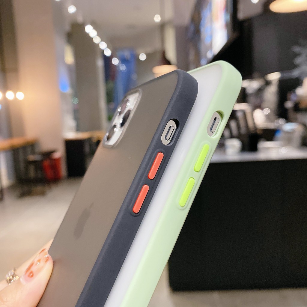 Ốp lưng màu xỉn chống sốc cho iPhone 11 Pro Max X XS XR 6 7 8 Plus SE 2020 | BigBuy360 - bigbuy360.vn